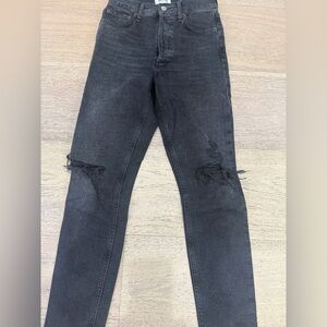 Agolde Women Black Distressed Jeans